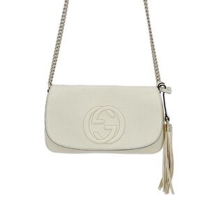 Gucci Ivory Crossbody Bag with Tassel
